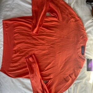 Ralph Lauren Purple Label Orange Crew Neck Long Sleeve knit